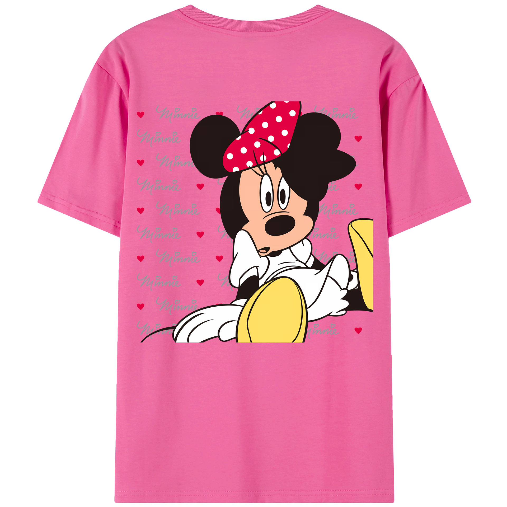 （画像用） ミッキーマウス Mickey Mouse レディース半袖Tシャツ(バックプリント)